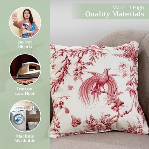 Maison d' Hermine Throw Pillow Covers 100% Cotton (20" x 20" - Pack of 1)