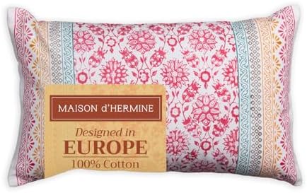 Maison d' Hermine Throw Pillow Covers 100% Cotton (12" x 20" - Pack of 1)