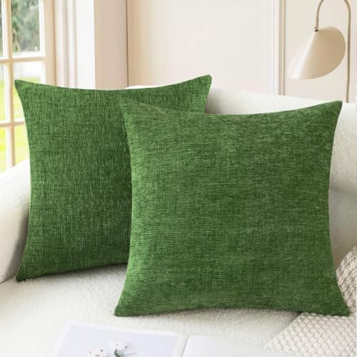 CaliTime Decorative Couch Throw Pillow Covers 20 X 20 Inches Forest Green