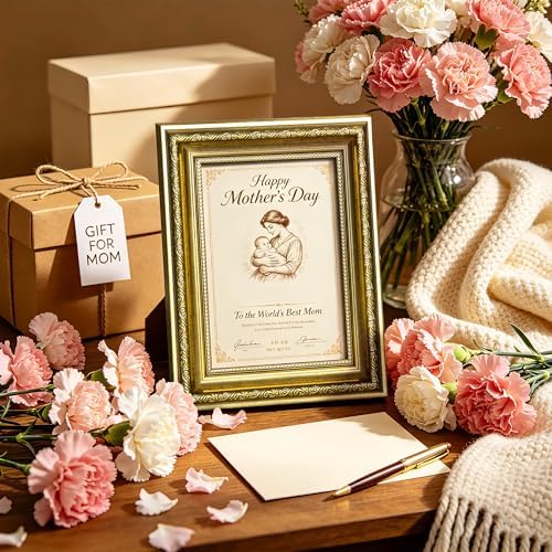 upsimples Vintage 8x10 Picture Frame, Antique Gold Frames, 2 Pack