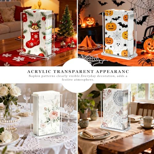 Acrylic Napkin Holder For Table,Vertical Guest Towel Dispenser