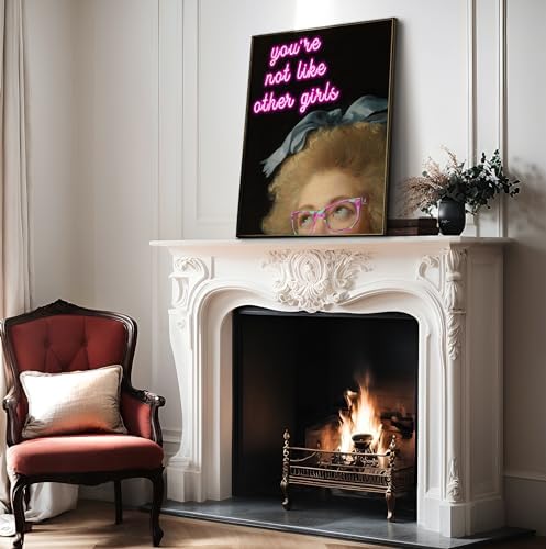 Poster Master You're Not Like Other Girls Print - Pink Neon Poster - Altered & Pop Art - Trendy Gift for Men & Women - Wall Decor for Bedroom, Living Room or Office - 11x14 UNFRAMED Wall Art