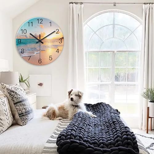 Round Extra Large Glass Wall Clock 24 Inch