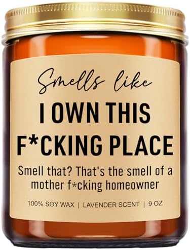 Younift Funny Scented Candle, House Warming Gifts New Home, Housewarming Gifts for Women, Men, Couple, New Homeowner - First Apartment Essentials - Closing Presents for Home Buyers - 9 oz