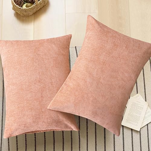 CaliTime Decorative Standard Throw Pillow Covers 26 X 20 Inches Dusty Pink
