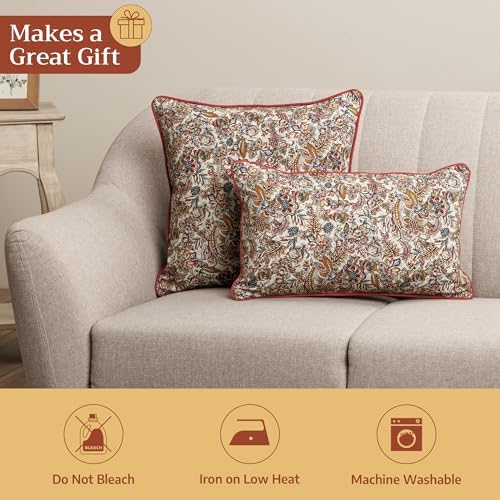 Maison d' Hermine Throw Pillow Covers 100% Cotton (20" x 20" - Pack of 1)
