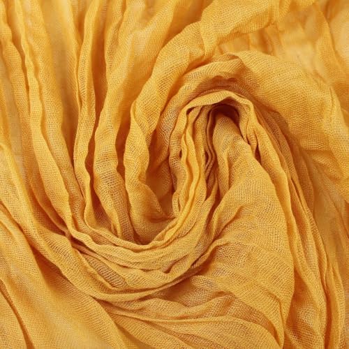 Yellow Cheesecloth Table Runner Gauze Table Runner 10FT Boho Rustic Sheer Cheesecloth Runner Bulk 120 Inch for Wedding Bridal Shower Birthday Party Table Decorations