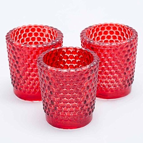 Richland Votive Candle Holders Hobnail Red Set of 72
