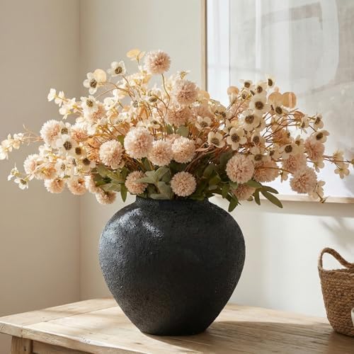 Beige Silk Flower Arrangements Decor, Large Floral Centerpieces For Tables