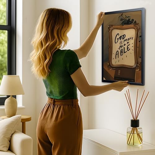 Wood Framed Christian Wall Art, Christian Inspirational Girl Room Wall Decor Picture, Jeremiah 29:11 Bible Verse Canvas Print Print Painting, for Living Room Bedroom Office 16x24 Inch