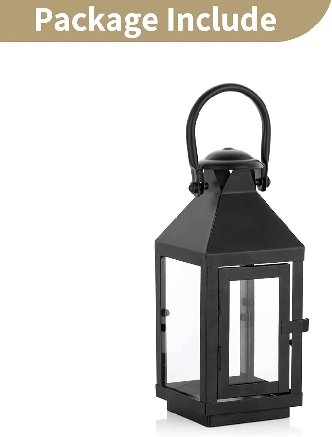 NUPTIO Garden Lantern for Pillar Candles: Vintage Metal Candle Holder