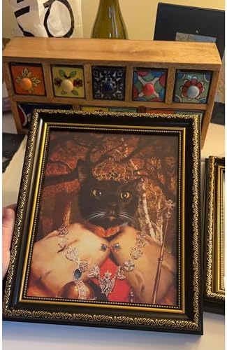 upsimples Vintage 8x10 Picture Frame, Antique Black and Gold Frames, 2 Pack
