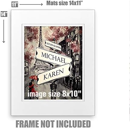 A&T ARTWORK Lovers Roadcrossing Signs Photo Prints Gift,includes Names and the Date Unique Gift for the Anniversary.11X14 inches D-Mats UNFRAMED