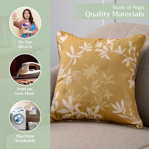Maison d' Hermine Throw Pillow Covers 100% Cotton (18" x 18" - Pack of 1)
