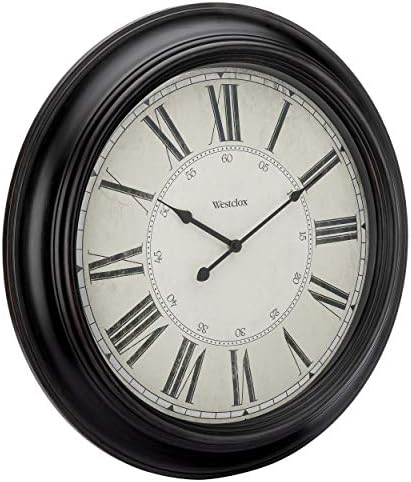 Westclox 32213VBK 24 inch Traditional Wall Clock Battery-Operated Clock for Living Room, Bedroom, Office | Ideal Housewarming Gift
