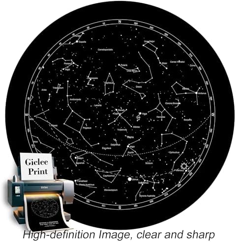 Custom Star Map - Personalized constellation prints available as framed, unframed, canvas prints, or canvas posters. Perfect for weddings, anniversaries, and special occasions Grey