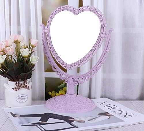 AKOAK Heart-Shaped Cosmetic Mirror, Purple