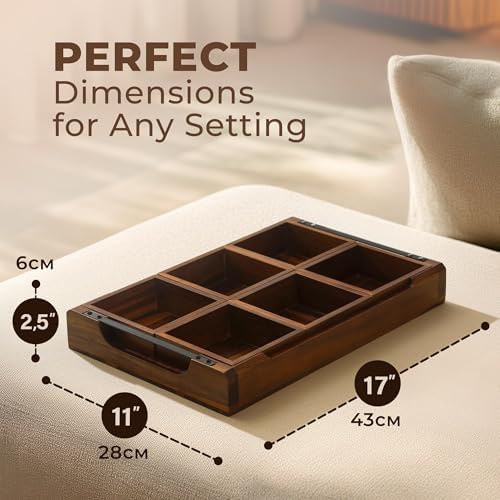 Modular Serving Tray - Acacia | Serving Platter Snack Tray