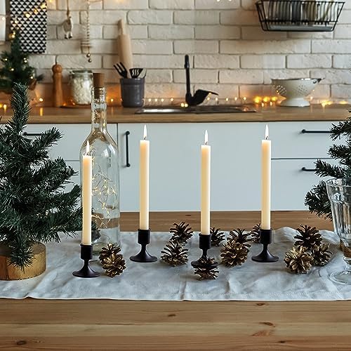 Sziqiqi Black Candlestick Candle Holders Set of 2 for Halloween Table Decor