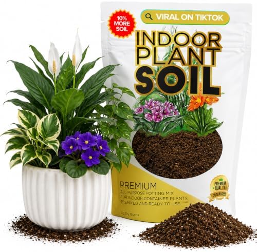 Leaves & Soul Indoor Plant Soil 2.2 Qt Houseplant Potting Soil for Indoor