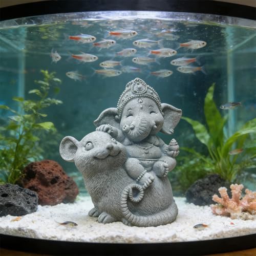 Hindu Elephant Statue Lord Ganesha Figurine Meditation Buddha Sculpture, D