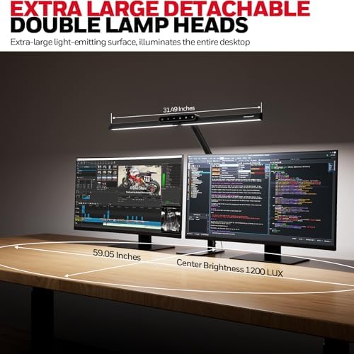 Honeywell HJ1BK Eye-Caring 1200LM LED Architect Desk Lamp for Home Office