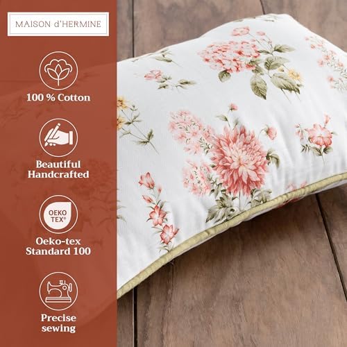 Maison d' Hermine Throw Pillow Covers 100% Cotton (12" x 20" - Pack of 1)