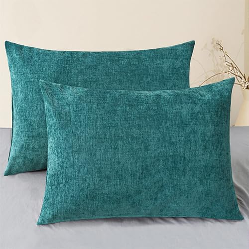 CaliTime Decorative Standard Throw Pillow Covers 26 X 20 Inches Teal