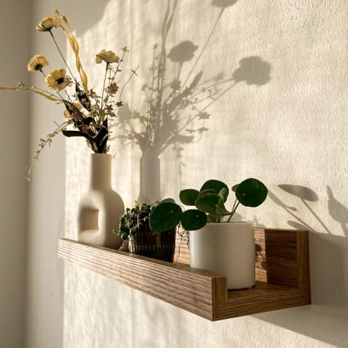 Mobili Fiver, Set of 2 First Picture Shelves, 23.62 in, Rustic Oak, Made in Italy
