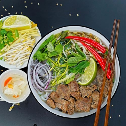 40 oz Large Soup Bowl, Pho Bowls, 7-Inch Rimmed Off-White Porcelain Bowls Set of 4