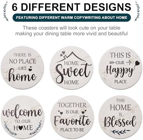 Housewarming Gifts for New Home Decor Farmhouse Cute Table Cup Coasters