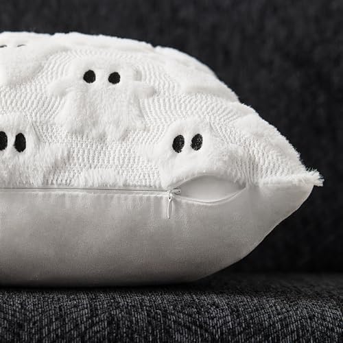 DFXSZ Halloween Pillow Covers 26x26 inch 2Pcs White Ghost Halloween Decor