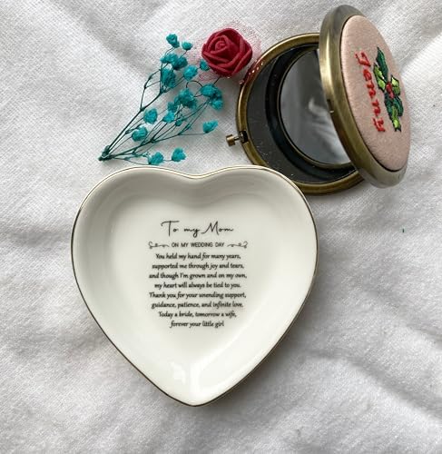 Ceramic Ring Dish, Mother of The Bride Gift for Mom from Bride Wedding Favor, Daughter Bridal Shower Gifts