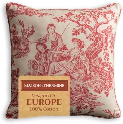 Maison d' Hermine Throw Pillow Covers 100% Cotton (18" x 18" - Pack of 1)