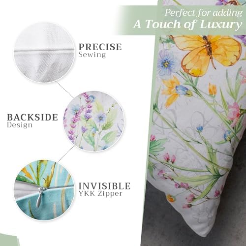 Maison d' Hermine Throw Pillow Covers 100% Cotton (12" x 20" - Pack of 1)