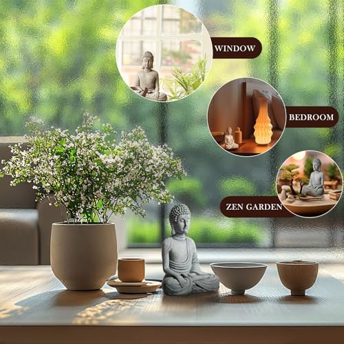 Little Buddah Statue for Home Indoor Aquarium,Meditation Sitting Buddha