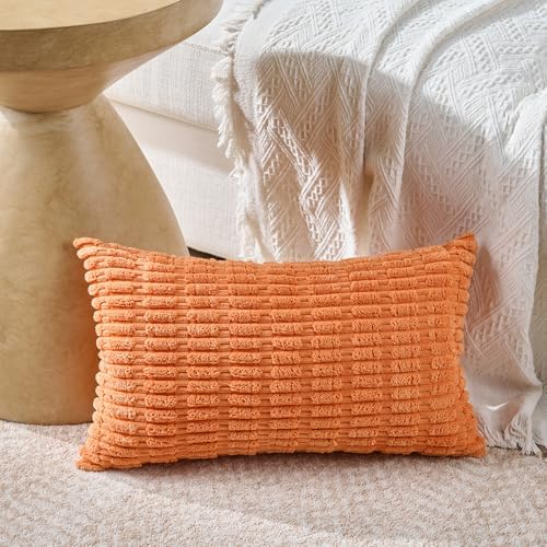 Fancy Homi 4 Packs Decorative Throw Pillow Covers for Living Room Couch Bed, Modern Farmhouse Boho Home Décor Accent Cushion Case, 24" x 14", Burnt Orange Series