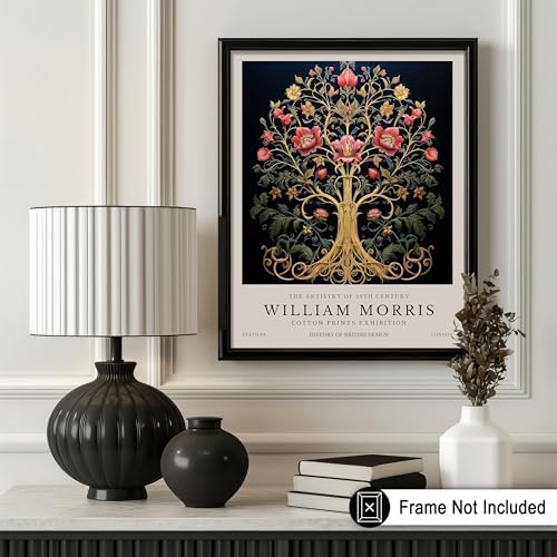 Poster Master Tree of Life Print - Flower & Tree Art - Botanical Exhibition Wall Design - Floral Illustration - Aesthetic Office or Bedroom Decor - 24x32 UNFRAMED Wall Decor