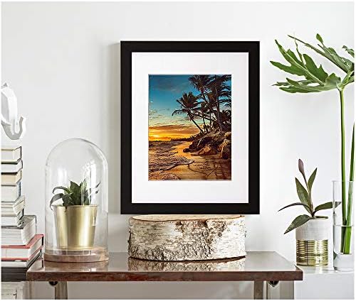 Sunset Beach Photo Prints Artwork with Couple's Names and Date on,Perfect Love Gift for Anniversary,Wedding,Birthday and Holidays.14x11 inches D-Mats UNFRAMED