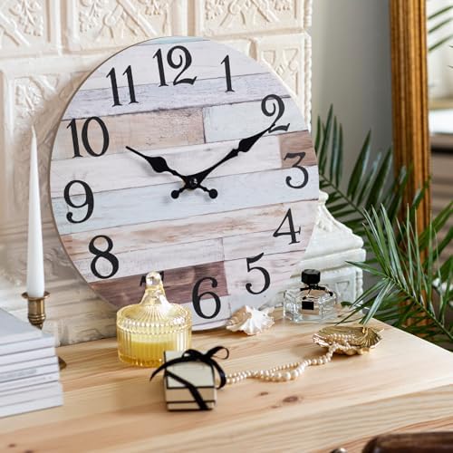 KECYET 16 Inch Wall Clock Battery Operated Silent Non Ticking Country