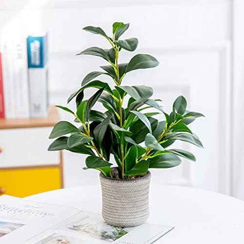 AlphaAcc 16“Artificial Ficus Plant, Faux Plant Home Kitchen Bathroom Decor
