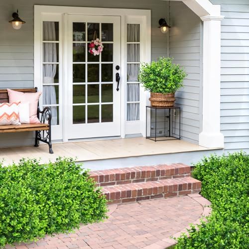 Bassion 24 Pcs Greenery Stems Fake Artificial Eucalyptus Plants Outdoors