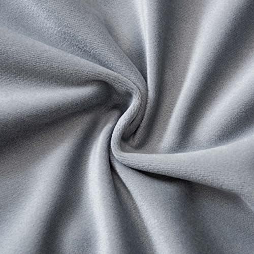 JUSPURBET Decorative Velvet Throw Pillow Covers 20x20 Set of 2,Silver Gray