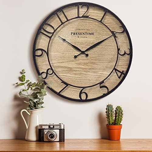 Presentime 21" Farmhouse Series Wall Clock