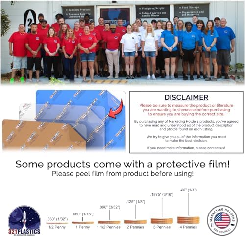 Clear Acrylic Round Blank 11" Plexiglass DIY Project Piece .118 Inch Thick Tile for Replacing Broken Glass in Picture Frames by Marketing Holders