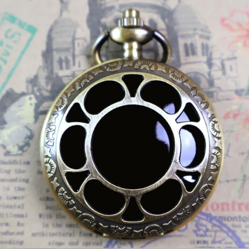Black Obsidian Scrying Mirror, Obsidian Feng Shui Mirror, Witches Mirror Presents, Witchcraft kit Divination Tools (Pocket Watch-C)