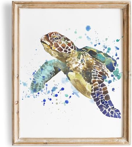 Sea Turtle Art Print - Unframed - 11x14 | Stunning Oceanic Wildlife Decor | Enhance Your Living Space with the Elegance and Serenity of Marine Life | Aesthetic Room Dcor | Modern Home Decor