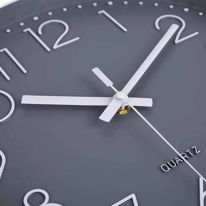jomparis 16 Inch Gray Large Wall Clock Silent Modern Elegant Decor | Living Room Office Kitchen Dining Room