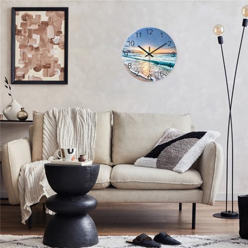 20 Inch Big Beach Wall Clocks for Living Room Decor