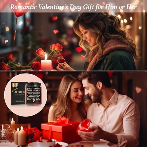 Anniversary Wedding Engagement Scented Soy Candles- Gift for Him Her Girlfriend Boyfriend - Birthday Gifts for Women Men - Mothers Day Love You Gift for Wife - Romantic Valentines for Husband